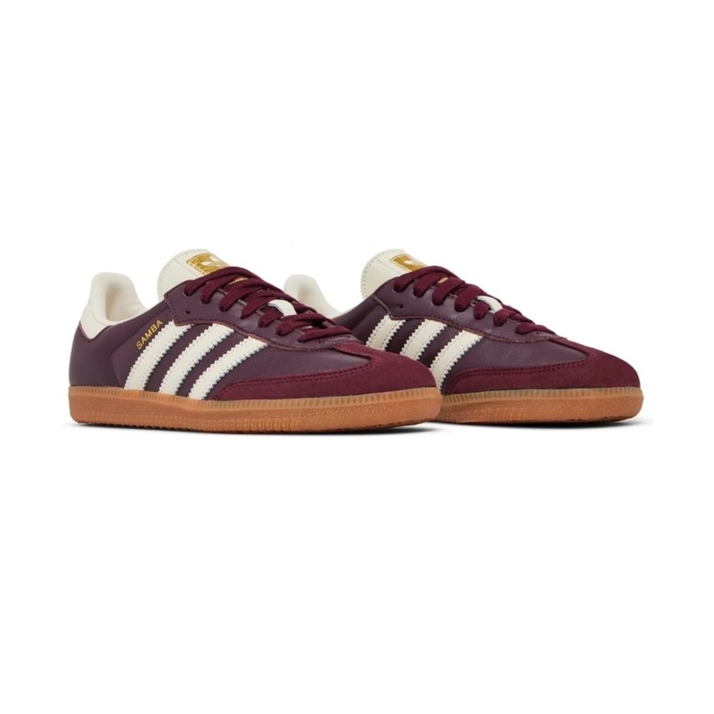 Adidas Samba OG Maroon and White Sneakers